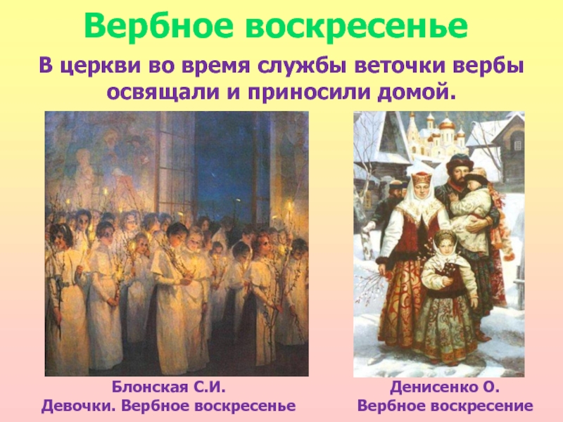 До скольки служба в вербное воскресенье. Картина Вербное воскресенье Блонская. Блонская девочки Вербное воскресенье. Блонская девочки Вербное воскресенье картина.