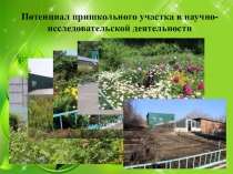 Потенциал пришкольного участка в научно-исследовательской деятельности