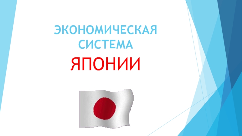 Презентация Презентация по экономике на тему Экономическая система Японии