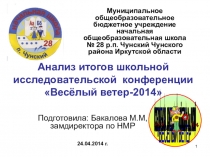 Анализ итогов школьной конференции