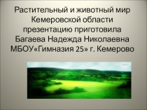 Презентация Растительный и животный мир Кемеровской области