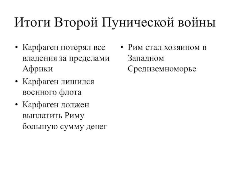 Презентация на тему пунические войны