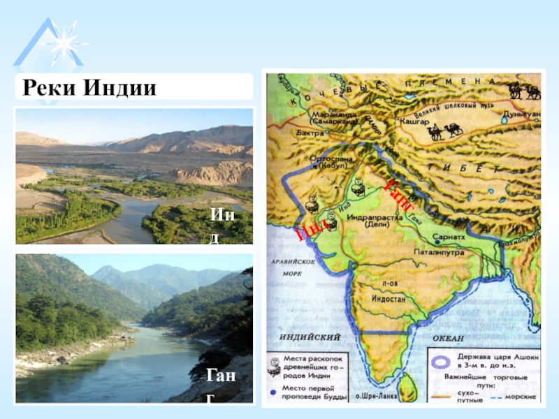 Карта рек индии