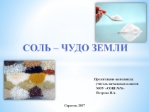Презентация по окружающему миру Волшебная соль ( 3-4 класс).