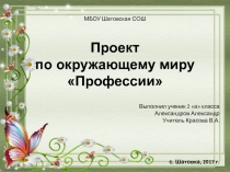 Презентация по окружающему миру на тему Профессии 2 класс