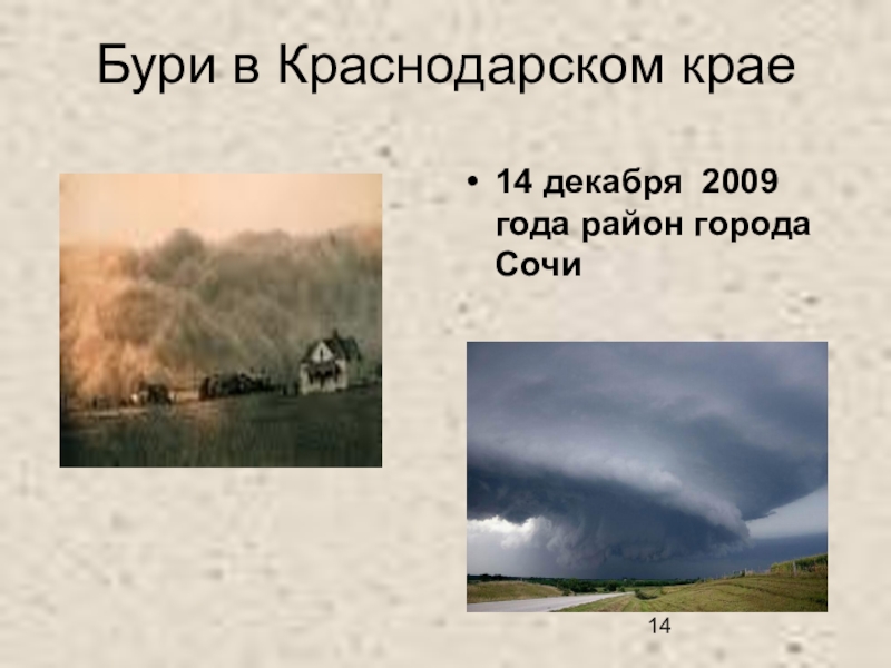 Бури в Краснодарском крае14 декабря  2009 года район города Сочи