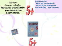 Natural ededlerin yazilmasi ve oxunmasi