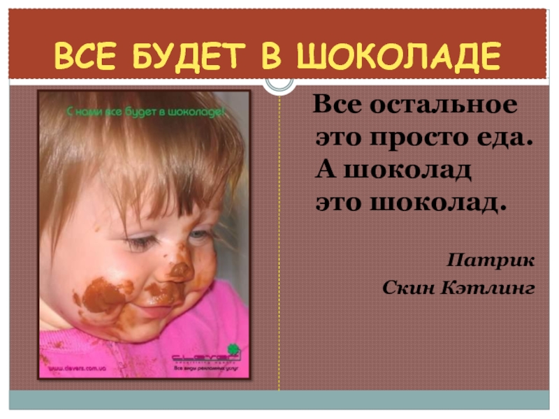 Презентация Проект Вся правда о шоколаде