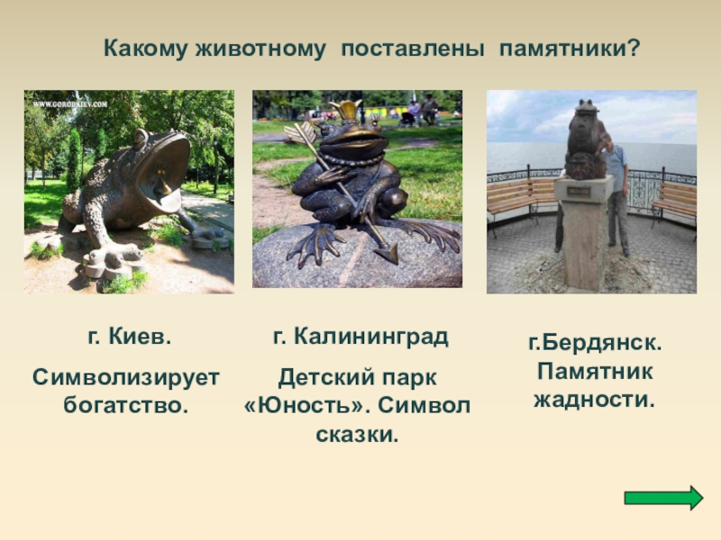 Каких городах есть памятник