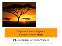 Презентация по Всеобщей истории Страны Азии и Африки в современном мире (9 класс)