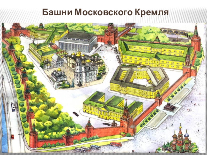 План кремля с башнями