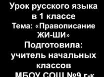 Презентация к уроку русского языка на тему: Правописание жи-ши.