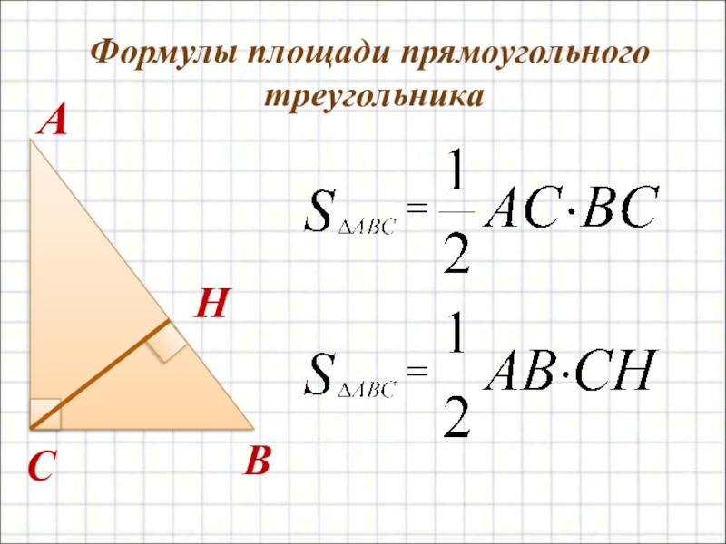 Презентация площадь прямоугольного треугольника