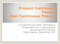 Презентация по английскому Пассивный заллог
