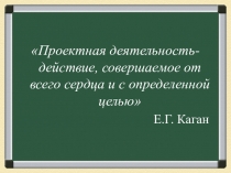 Презентация по теме Организация проектной деятельности в начальной школе
