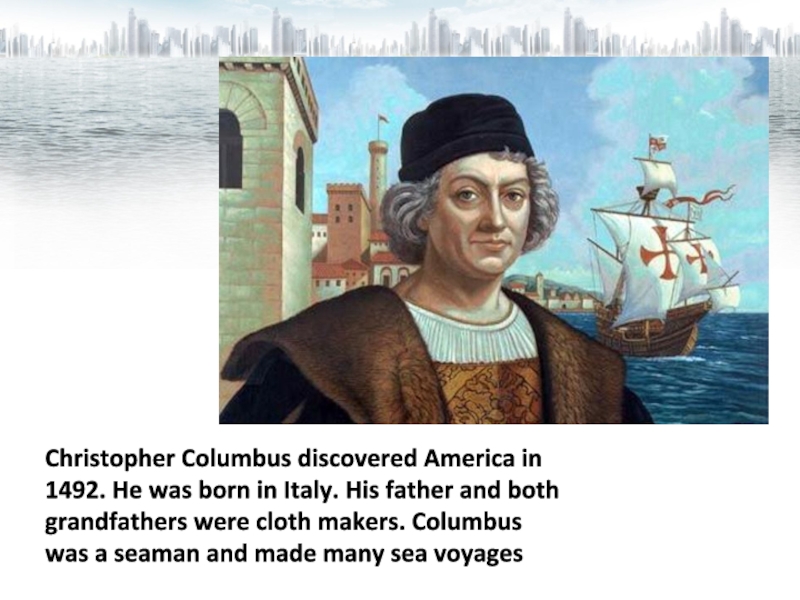 1 christopher columbus discovered america in