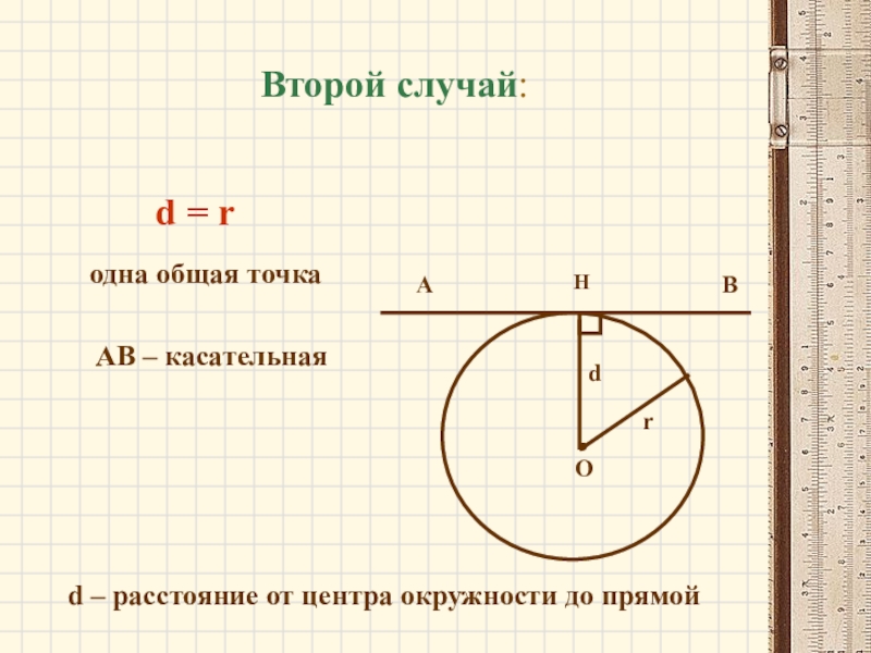 Презентация взаимное расположение прямой и окружности касательная к окружности 8 класс