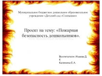 Проект на тему Пожарная безопасность дошкольников