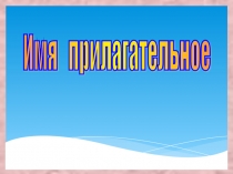 Презентация по русскому языку на тему Прилагательное