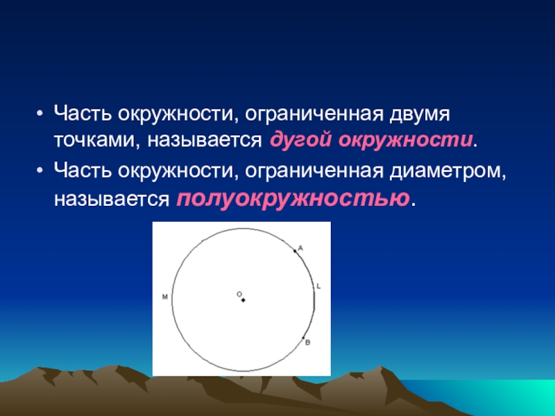 Ограничивающая дуга круга. Части круга и окружности. Часть окружности ограниченная двумя точками. Часть окружности ограниченная. Части окружности названия.