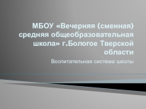 Презентация. Воспитательная система школы заочной формы обучения.