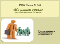 Презентация по обществознанию на тему На рынке труда (11 класс)