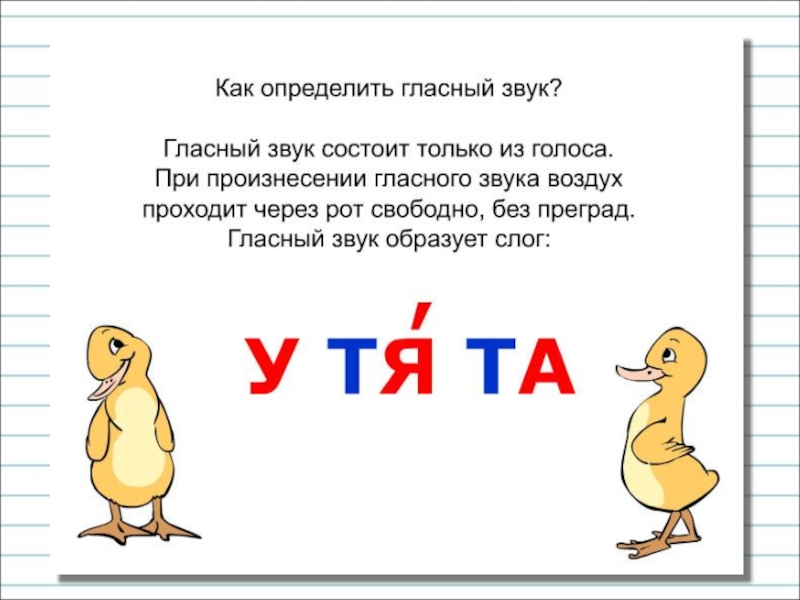 Презентация по русскому языку 1 класс школа россии как отличить согласный звук от гласного звука