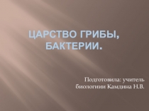 Презентация по биологии Царство Грибы, Бактерии