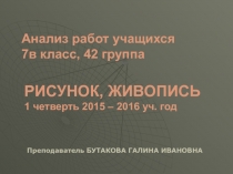 Презентация для родительского собрания Анализ работ учащихся (4, 7 класс)
