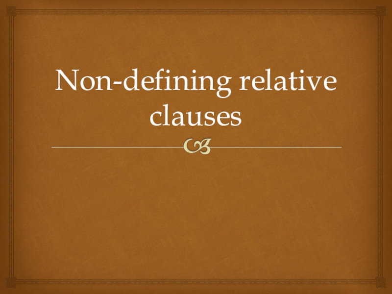 Non clauses