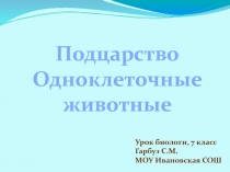 Презентация по биологии на тему Подцарство Одноклеточные