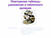 Презентация Повторяем таблицу умножения (2 класс)
