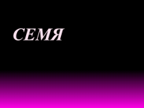 Строение семени