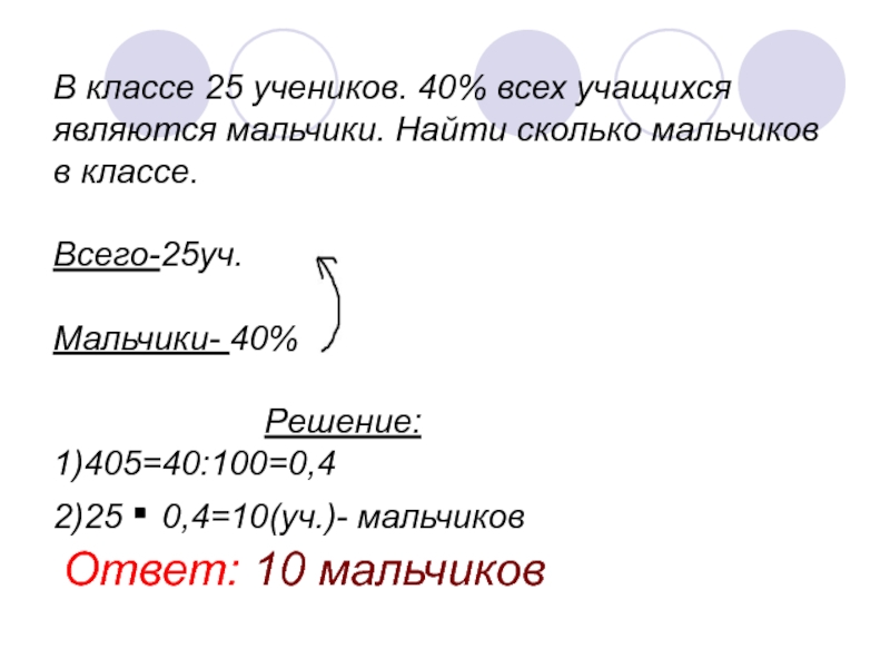 Сколькими мальчиков. Сколько найдено лет. Как решать задачи на проценты 12 мальчиков это 40% от всех учащихся. Видеоурок+Знайка++решение+задач+на+проценты+5+класс.