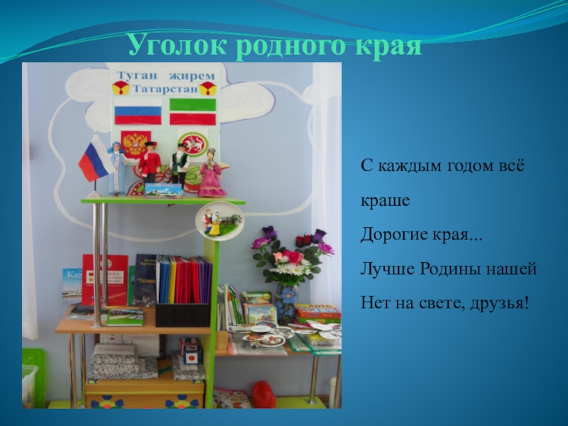 Презентация уголков в детском саду в стихах