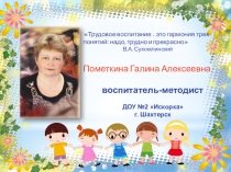 Опыт работы по трудовому воспитанию дошкольников