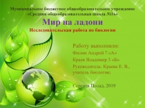 Презентация по биологии, 7 класс