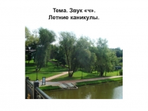 Презентация по развитию речевого слуха на тему: Летние каникулы.