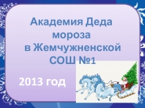 Презентация отчёта организатора работы с детьми Академия Деда Мороза(начальные классы)