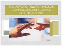 Психолого-педагогическое сопровождение семей с ребенком с ОВЗ