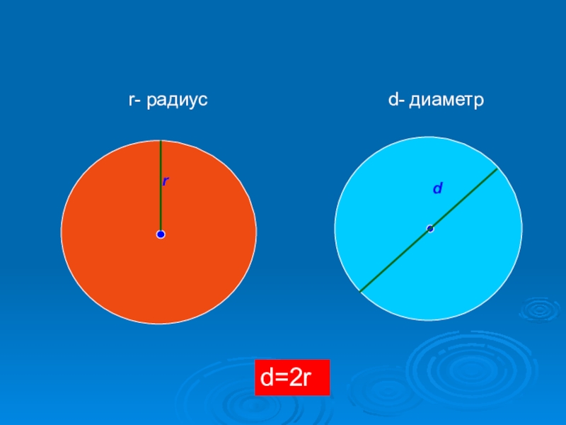 Диаметр d2. Взаимосвязь диаметра и радиуса. Длина окружности 3 класс. Радиус. Длина окружности 8 класс.