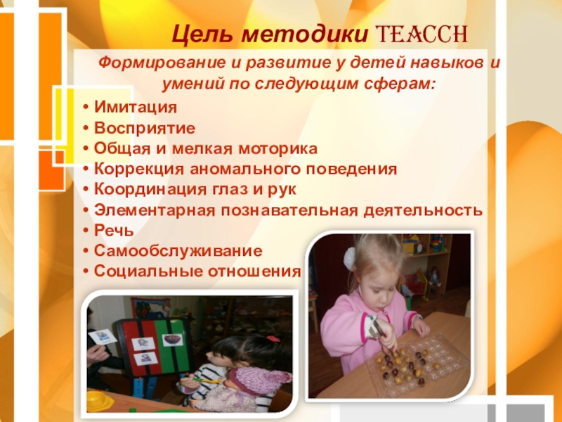 Цель методики. Методика TEACCH. Программа TEACCH. TEACCH-технологий в развитии детей с рас.