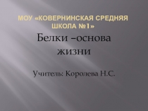 Презентация по теме Белки