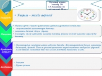 Өзін-өзі тану пәнінің мұғалімі Ақкемер орта мектебі Өзін-өзі тану сабағынан таныстырылым Уақыт - мезгіл пернесі