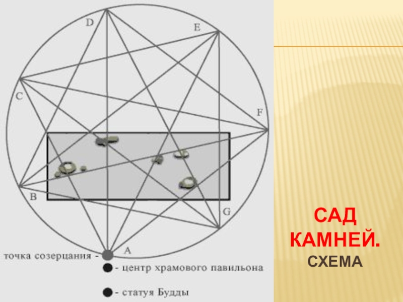 Японский сад камней схема