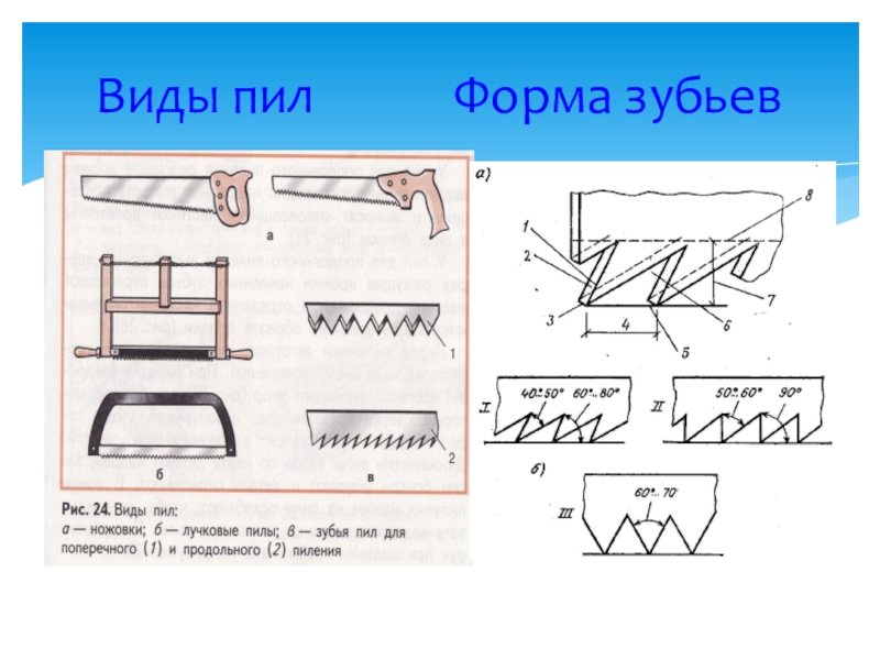 Пили типы. Форма зуба для продольного пиления древесины. Форма зуба для продольного и поперечного пиления. Виды пил. Пиление древесины 5 класс технология.