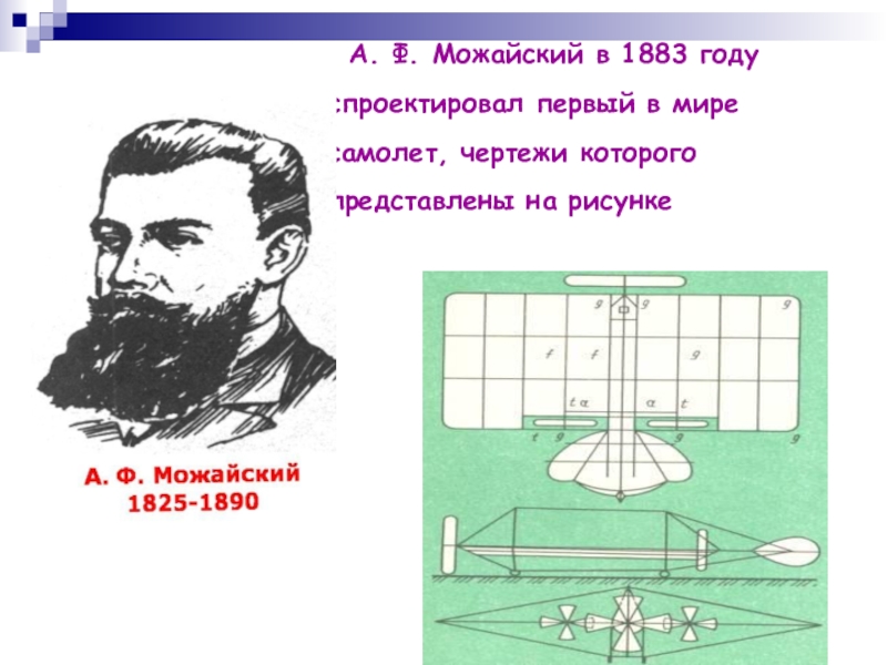 Чертежи самолета можайского