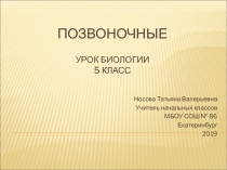 Презентация по биологии Позвоночные (5 класс)