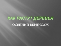 Презентация по изобразительному искусству на тему Как растут деревья (4 класс)