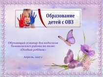 Обучение детей с ОВЗ